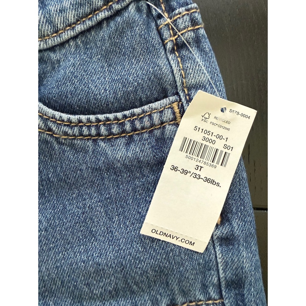 NWT Old Navy Toddler Wide-Leg Jeans Size 3T Blue 100% Cotton Denim - Picture 5 of 12